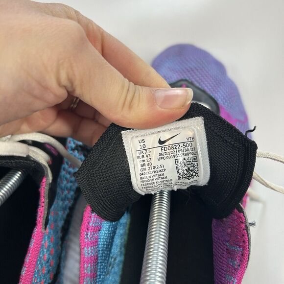 Nike Air Max Flyknit Racer Sneakers Pink Black Blue Women's Size 10 FD0822-500 - Picture 7 of 9